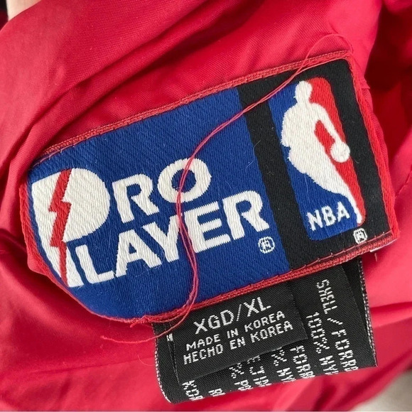 Vintage Chicago Bulls Pro Player XL reversible pullover windbreaker 1076 - Picture 12 of 14